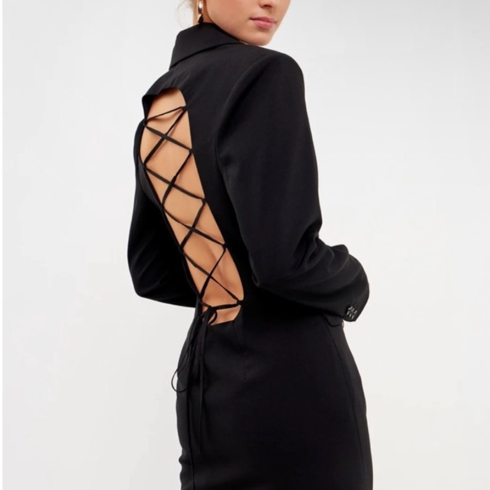 Revolve Endless Rose backless Blazer Dress
